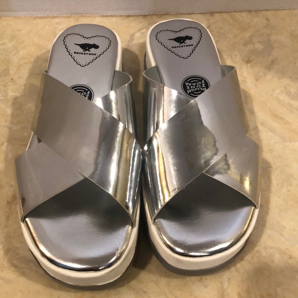 Rocket Dog Silver Slides